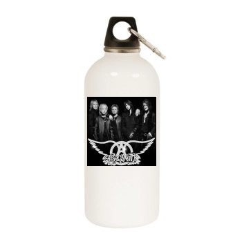 Aerosmith White Water Bottle With Carabiner