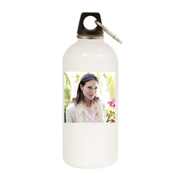 Claire Forlani White Water Bottle With Carabiner