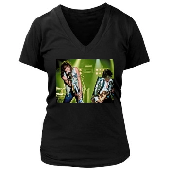 Aerosmith Women's Deep V-Neck TShirt