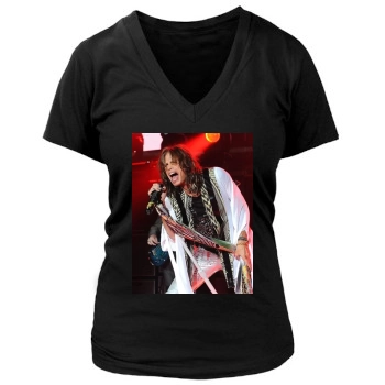 Aerosmith Women's Deep V-Neck TShirt