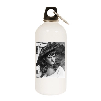 Claudia Cardinale White Water Bottle With Carabiner