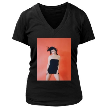 Courteney Cox Women's Deep V-Neck TShirt