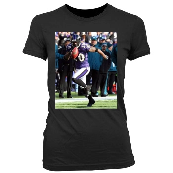 Baltimore Ravens Women's Junior Cut Crewneck T-Shirt