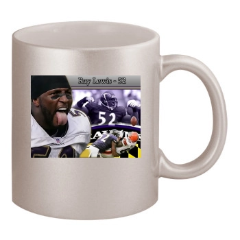 Baltimore Ravens 11oz Metallic Silver Mug