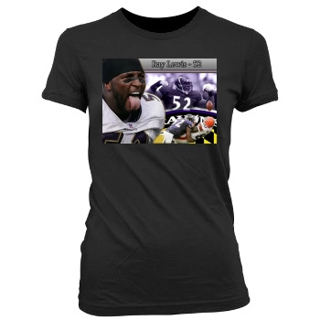 Baltimore Ravens Women's Junior Cut Crewneck T-Shirt