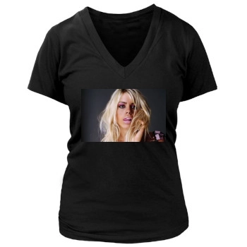 Billie Piper Women's Deep V-Neck TShirt