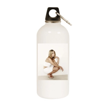 Billie Piper White Water Bottle With Carabiner