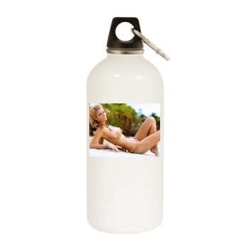 Brooklyn Decker White Water Bottle With Carabiner