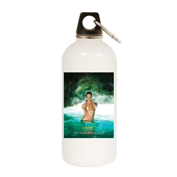 Candice Swanepoel White Water Bottle With Carabiner