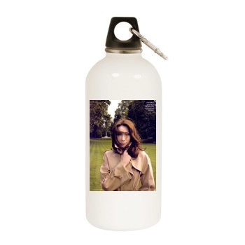 Carla Bruni White Water Bottle With Carabiner