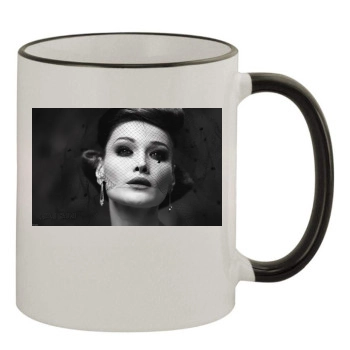 Carla Bruni 11oz Colored Rim & Handle Mug