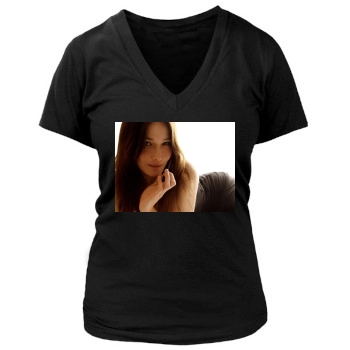 Carla Bruni Women's Deep V-Neck TShirt