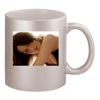 Carla Bruni 11oz Metallic Silver Mug