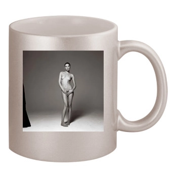 Carla Bruni 11oz Metallic Silver Mug