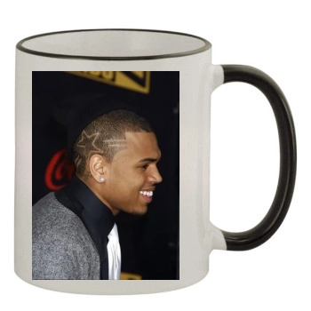 Chris Brown 11oz Colored Rim & Handle Mug