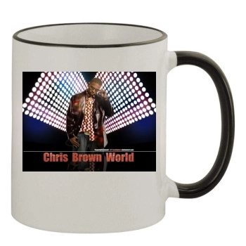 Chris Brown 11oz Colored Rim & Handle Mug