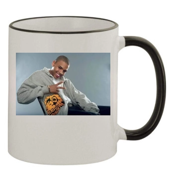 Chris Brown 11oz Colored Rim & Handle Mug