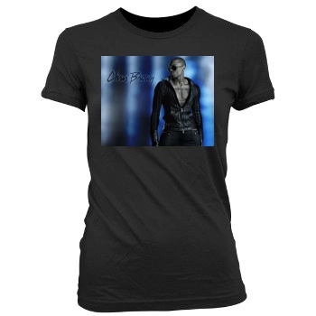 Chris Brown Women's Junior Cut Crewneck T-Shirt