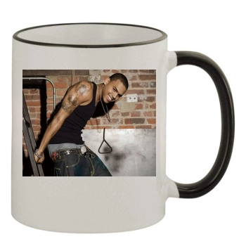 Chris Brown 11oz Colored Rim & Handle Mug