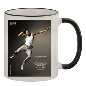 Chris Brown 11oz Colored Rim & Handle Mug