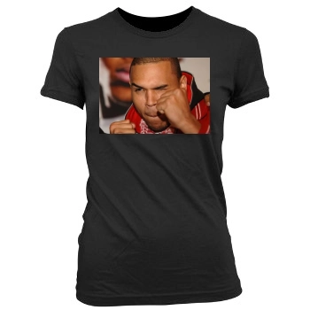 Chris Brown Women's Junior Cut Crewneck T-Shirt