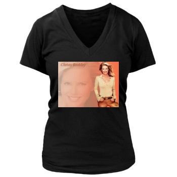 Christie Brinkley Women's Deep V-Neck TShirt