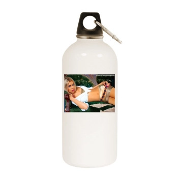 Christina Aguilera White Water Bottle With Carabiner