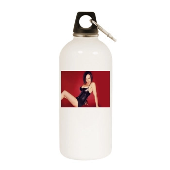 Christina Ricci White Water Bottle With Carabiner