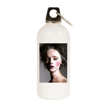 Christina Ricci White Water Bottle With Carabiner