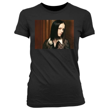 Christina Ricci Women's Junior Cut Crewneck T-Shirt