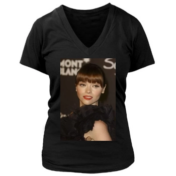 Christina Ricci Women's Deep V-Neck TShirt