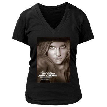 Clemence Poesy Women's Deep V-Neck TShirt