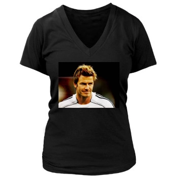 David Beckham Women's Deep V-Neck TShirt