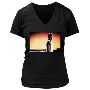 David Beckham Women's Deep V-Neck TShirt