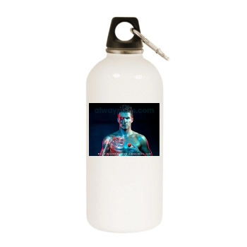 David Beckham White Water Bottle With Carabiner