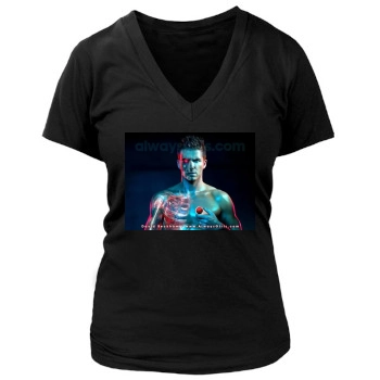 David Beckham Women's Deep V-Neck TShirt