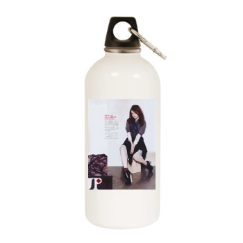 Emma Stone White Water Bottle With Carabiner