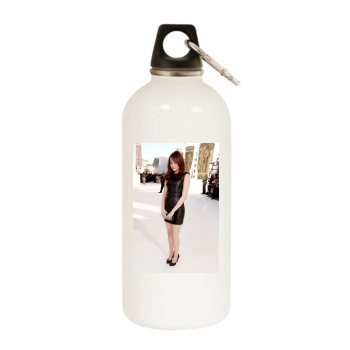 Emma Stone White Water Bottle With Carabiner