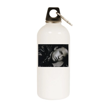 James Franco White Water Bottle With Carabiner