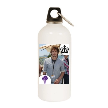 James Franco White Water Bottle With Carabiner