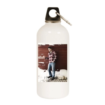 James Franco White Water Bottle With Carabiner