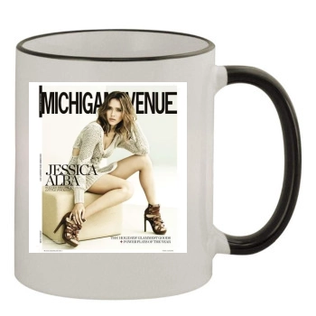 Jessica Alba 11oz Colored Rim & Handle Mug