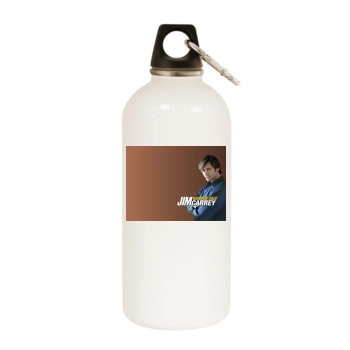 Jim Carrey White Water Bottle With Carabiner