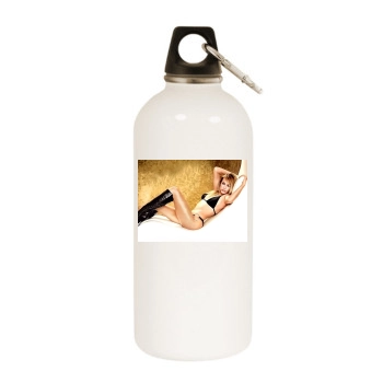 Paulina Rubio White Water Bottle With Carabiner