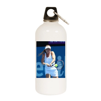 Daniela Hantuchova White Water Bottle With Carabiner