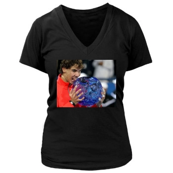 Rafael Nadal Women's Deep V-Neck TShirt