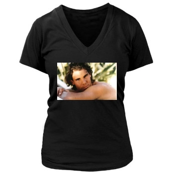 Rafael Nadal Women's Deep V-Neck TShirt