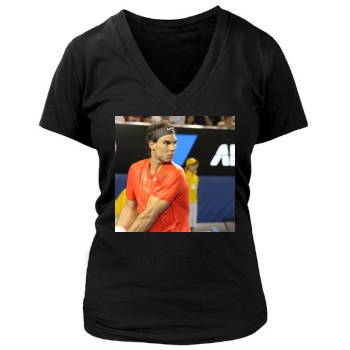 Rafael Nadal Women's Deep V-Neck TShirt