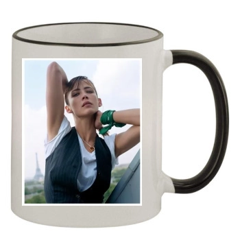 Sophie Marceau 11oz Colored Rim & Handle Mug