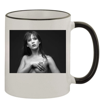 Sophie Marceau 11oz Colored Rim & Handle Mug